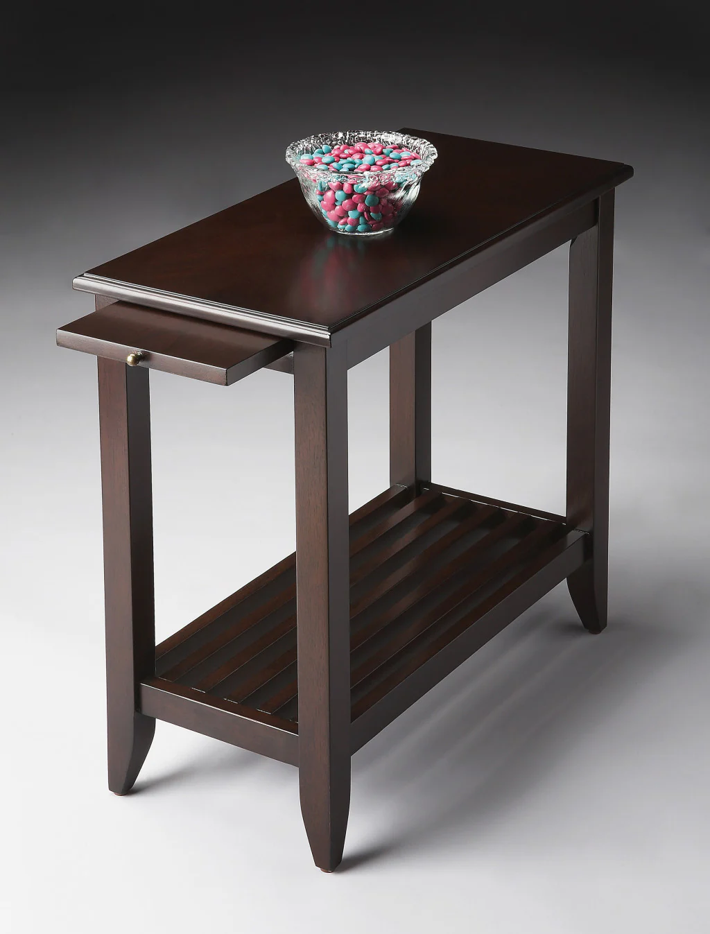 24" Merlot Manufactured Wood Rectangular End Table With Shelf By Homeroots - Image 4