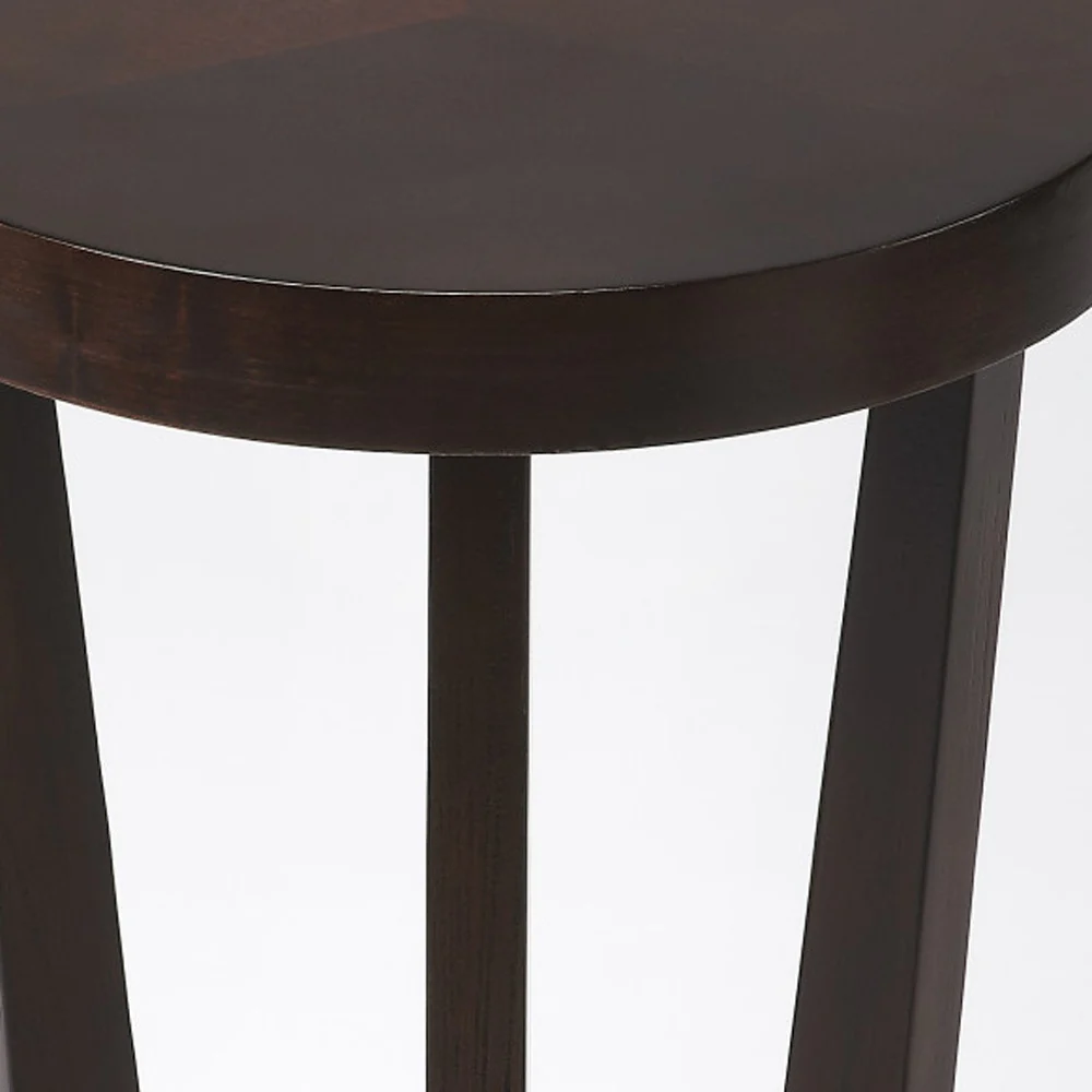24" Merlot Three Leg Round End Table By Homeroots - Image 3