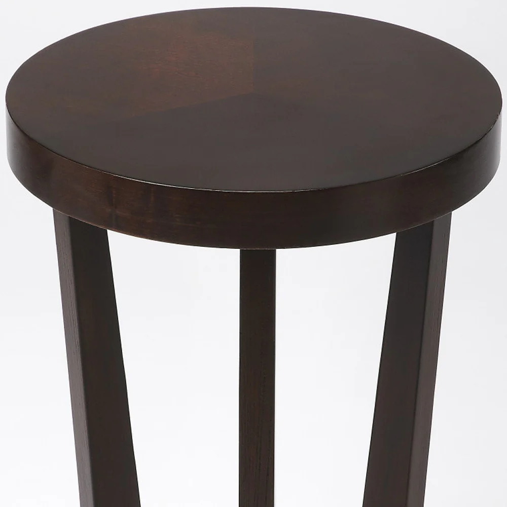 24" Merlot Three Leg Round End Table By Homeroots - Image 4