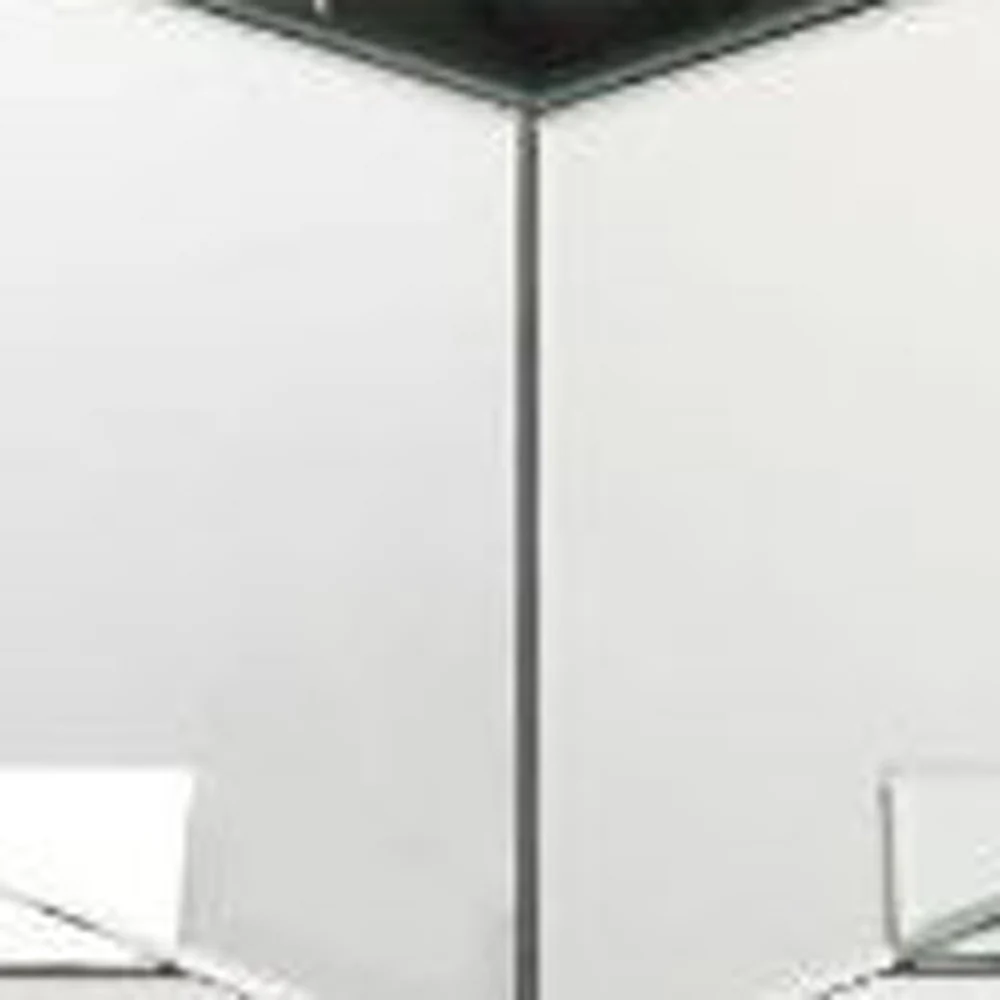 24" Mirrored Contemporary Stacking Square End Table By Homeroots - Image 5