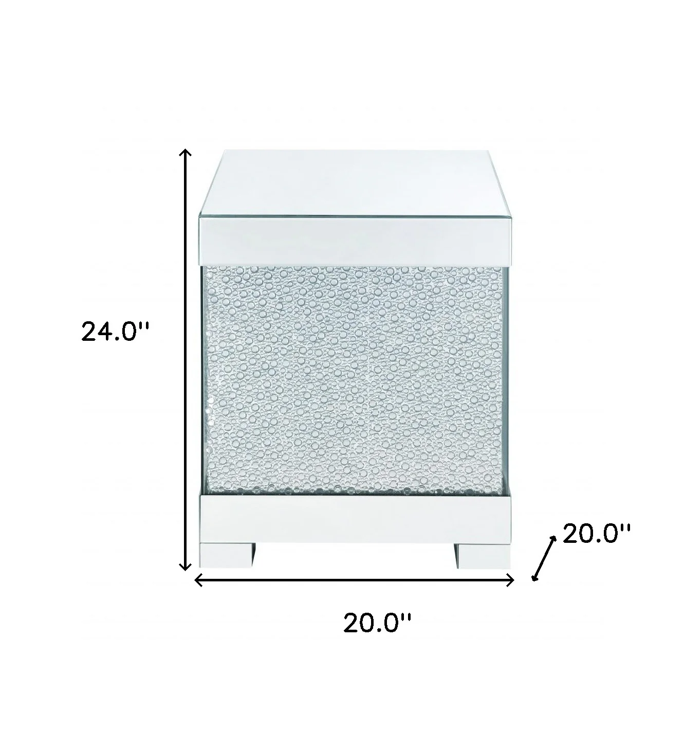 24" Mirrored Square End Table By Homeroots - Image 7
