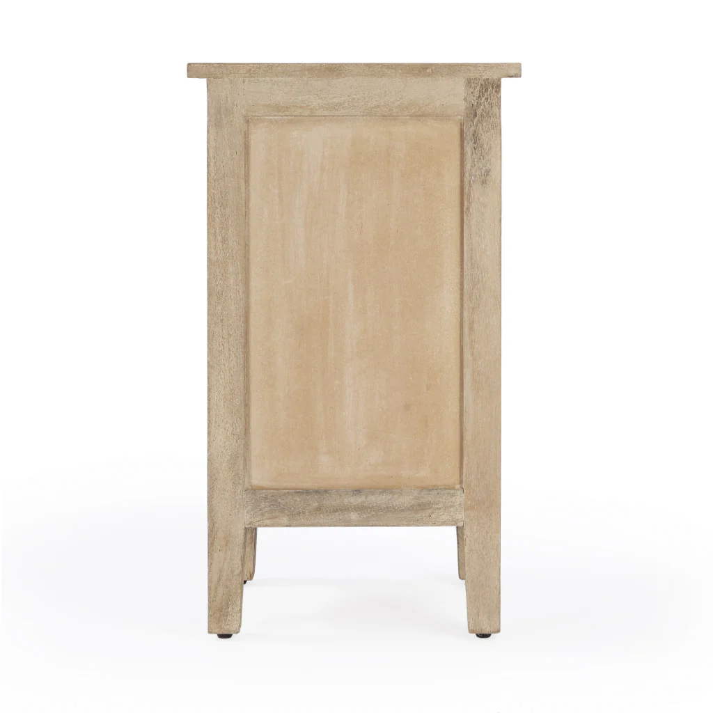 24" Natural Brown Solid Wood End Table With Cabinet and Drawer By Homeroots - Image 8