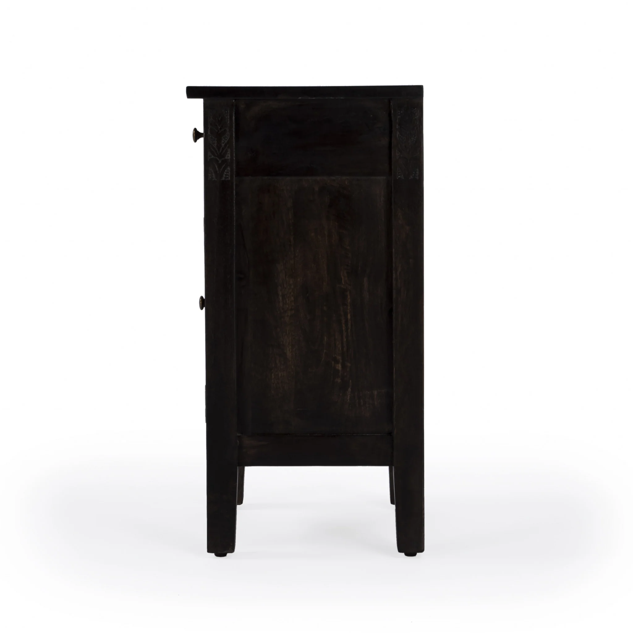 24" Natural Brown Solid Wood End Table With Door and Drawer By Homeroots - Image 6