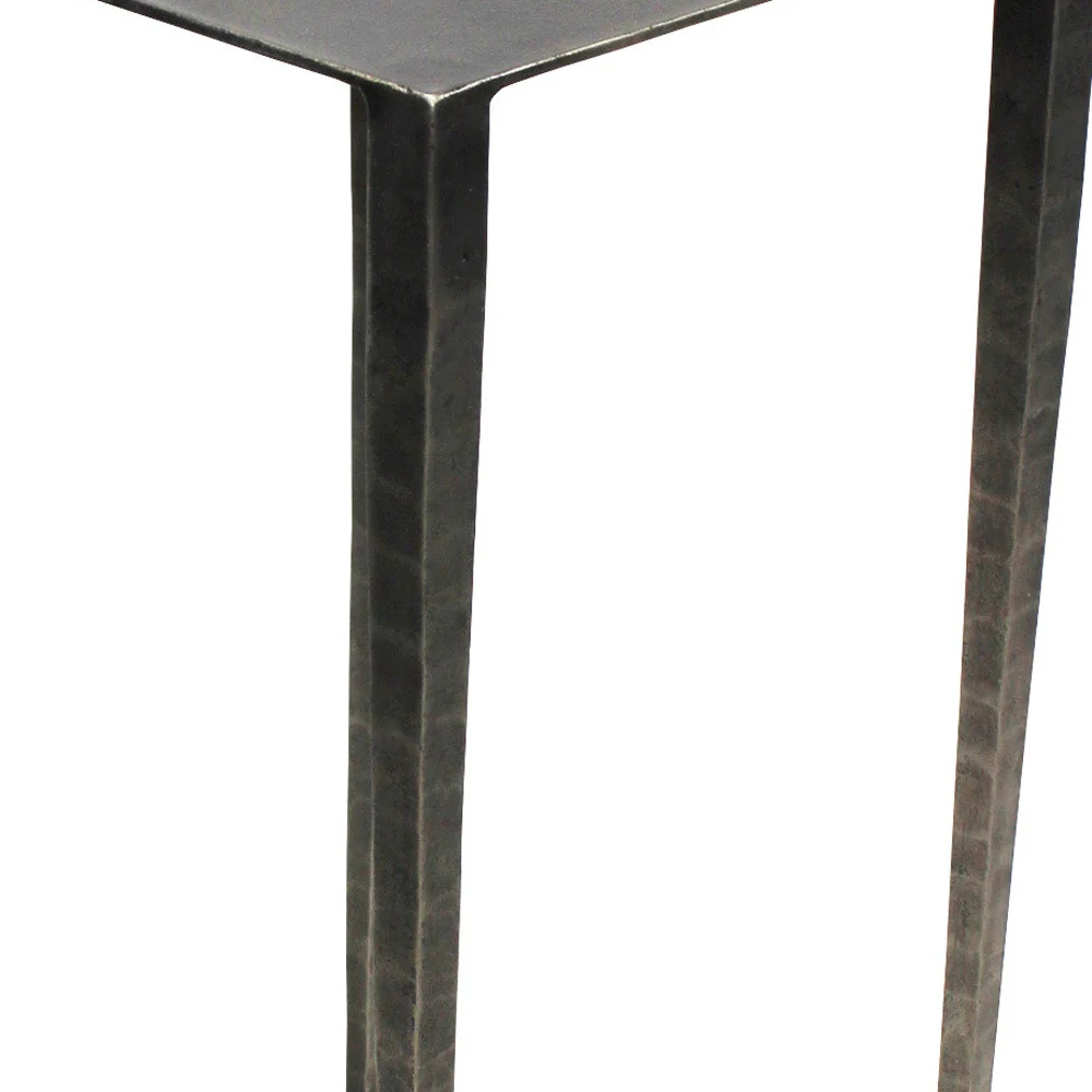 24" Nickel Iron Square End Table By Homeroots - Image 3