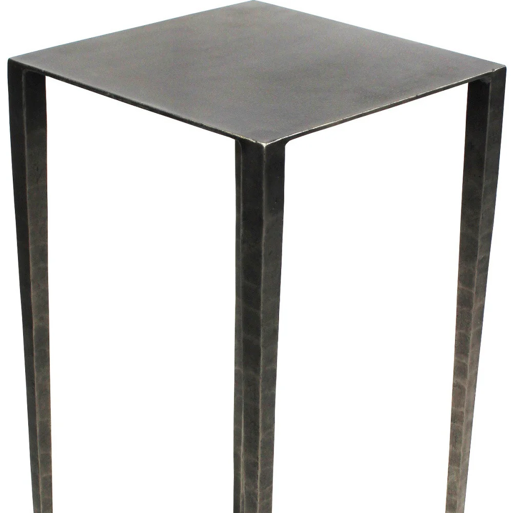 24" Nickel Iron Square End Table By Homeroots - Image 4