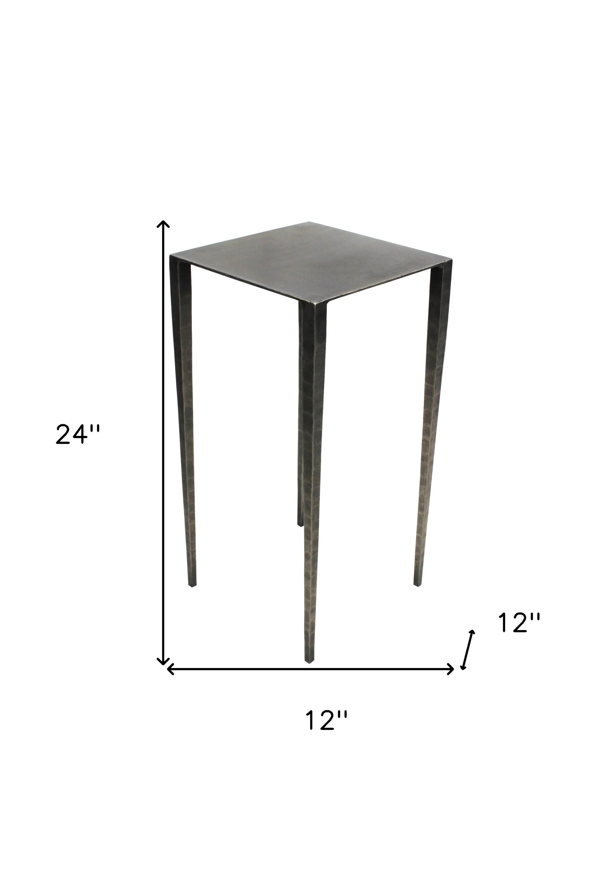 24" Nickel Iron Square End Table By Homeroots - Image 5
