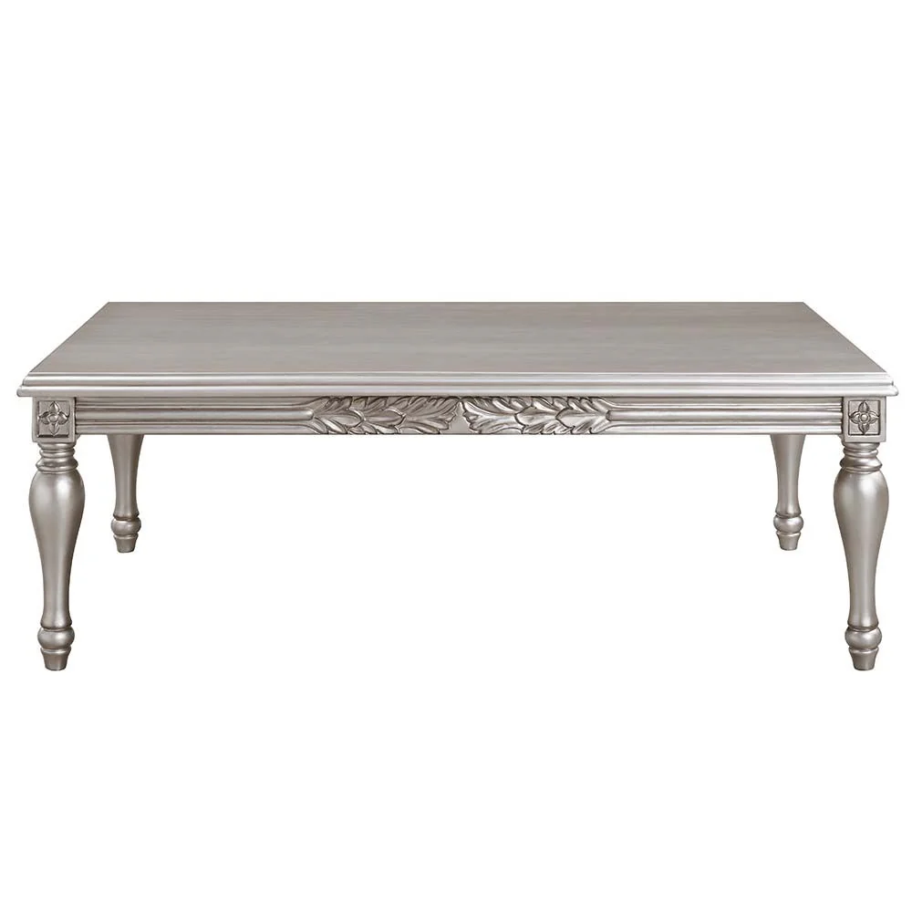 24" Platinum Manufactured Wood Rectangular Coffee Table By Homeroots - Image 2