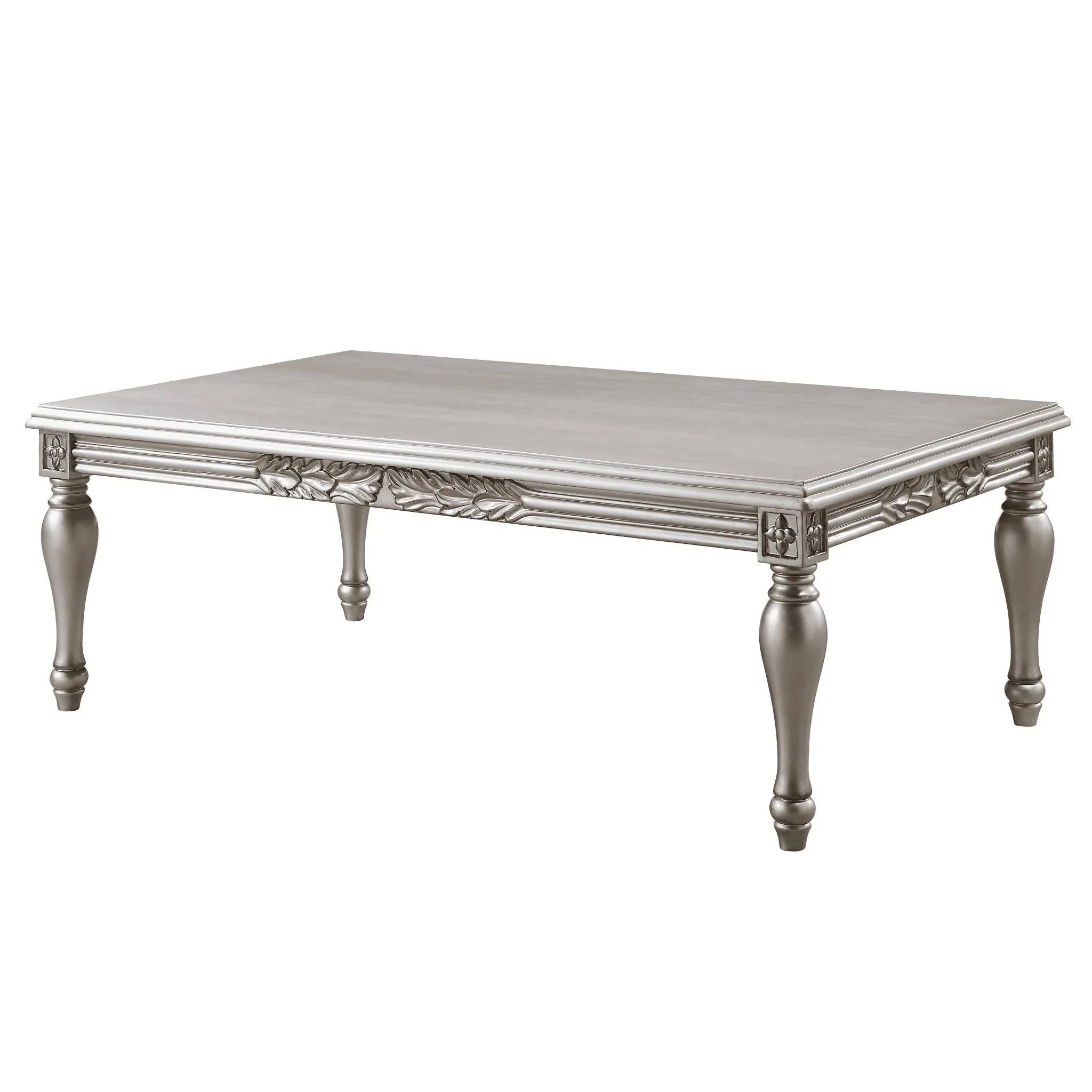 24" Platinum Manufactured Wood Rectangular Coffee Table By Homeroots - Image 3
