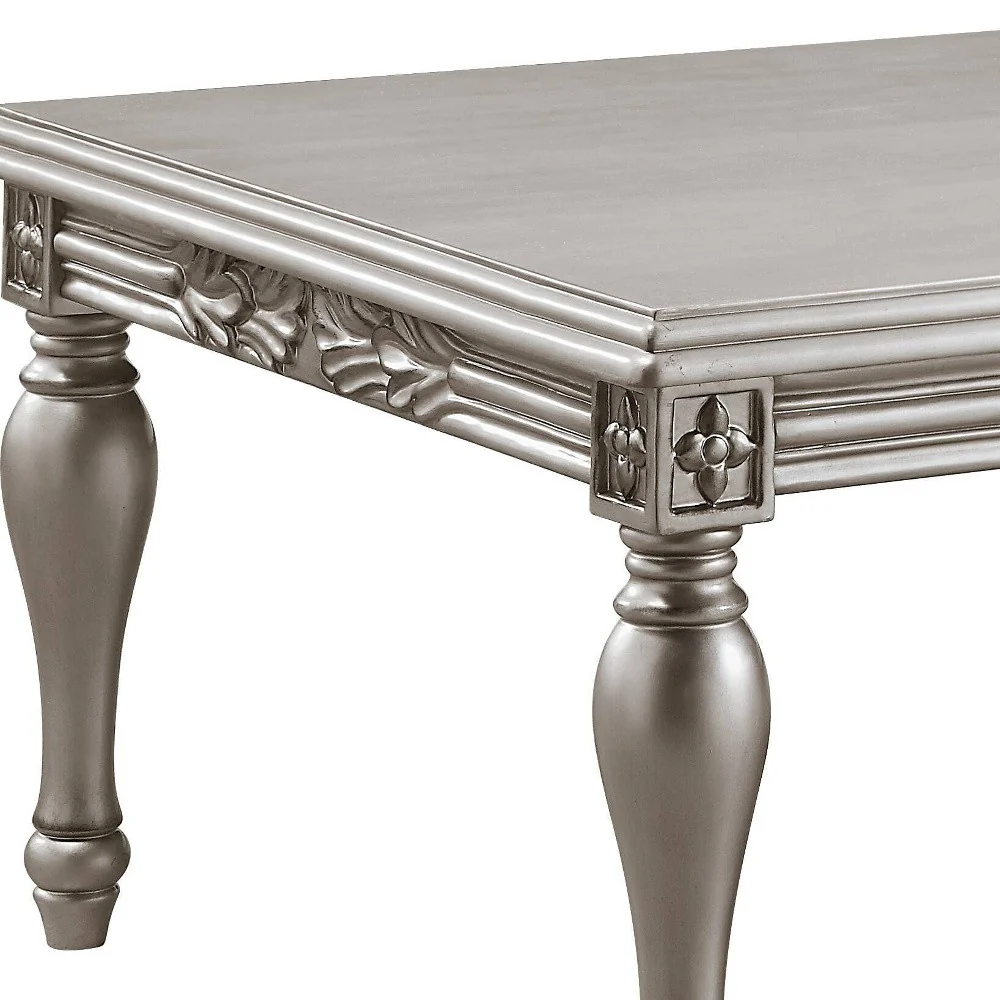 24" Platinum Manufactured Wood Rectangular Coffee Table By Homeroots - Image 5