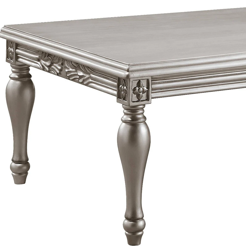 24" Platinum Manufactured Wood Rectangular Coffee Table By Homeroots - Image 6