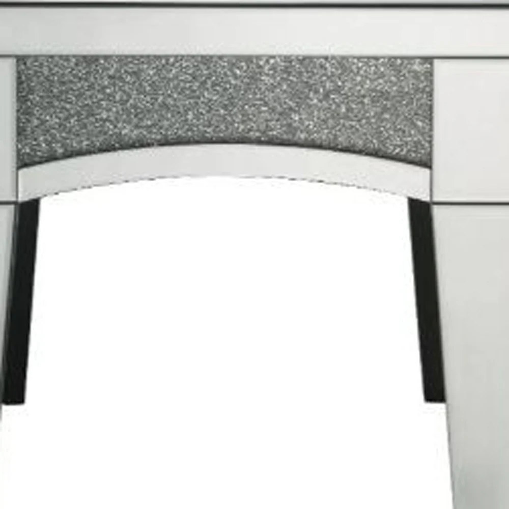 24" Silver Mirrored And Manufactured Wood Square End Table By Homeroots - Image 3