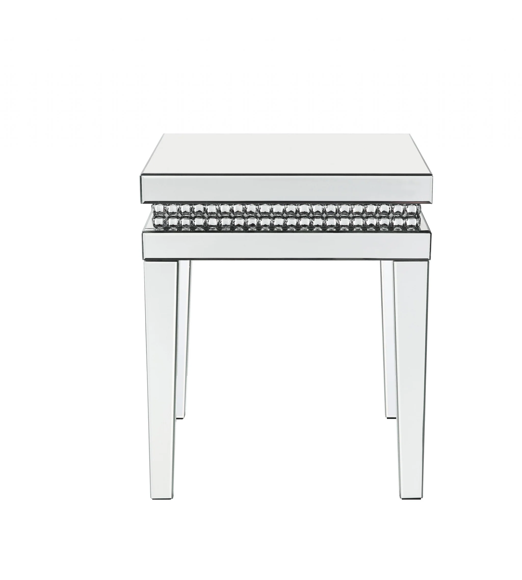 24" Silver Mirrored Square End Table By Homeroots - Image 3