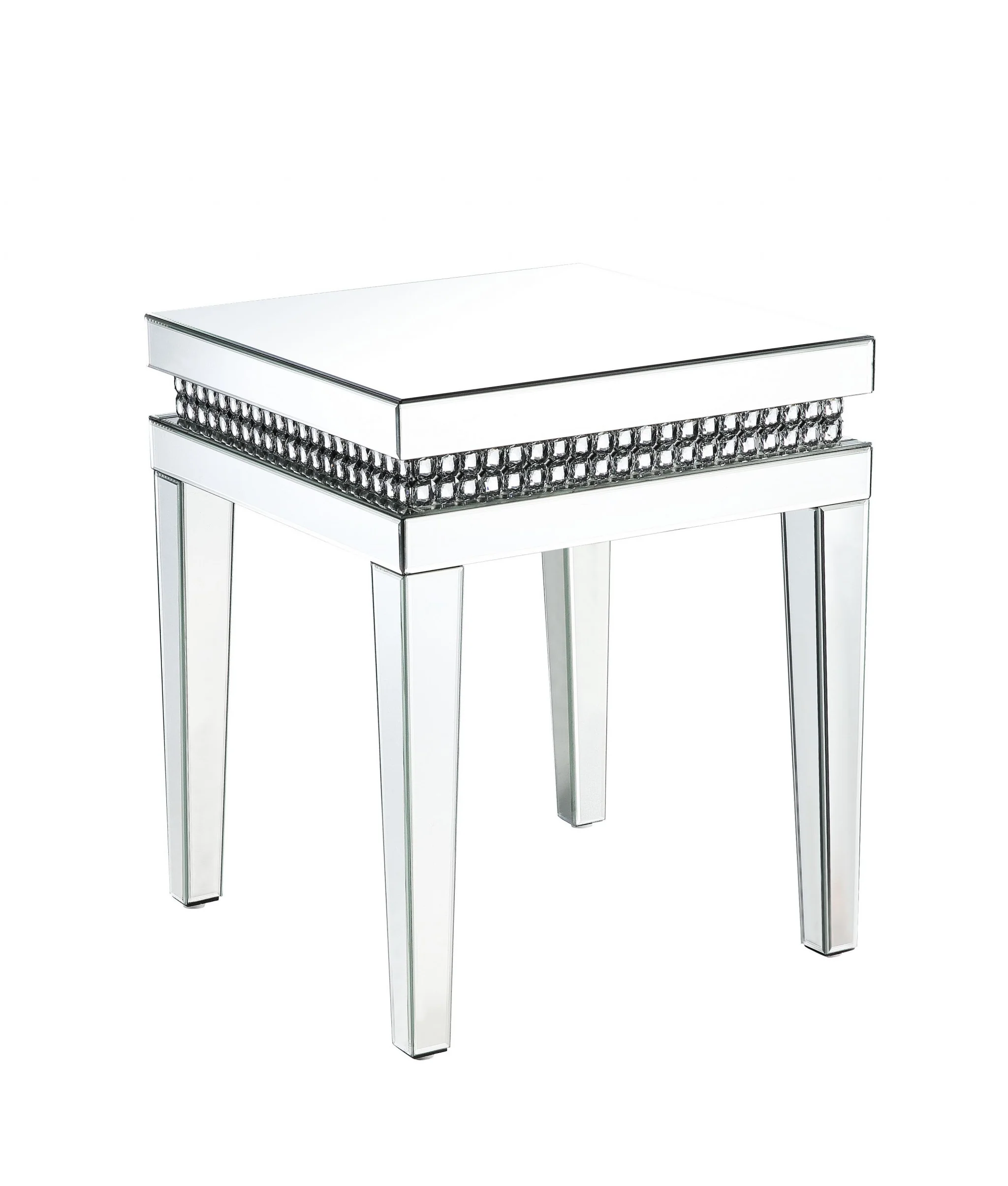 24" Silver Mirrored Square End Table By Homeroots - Image 4