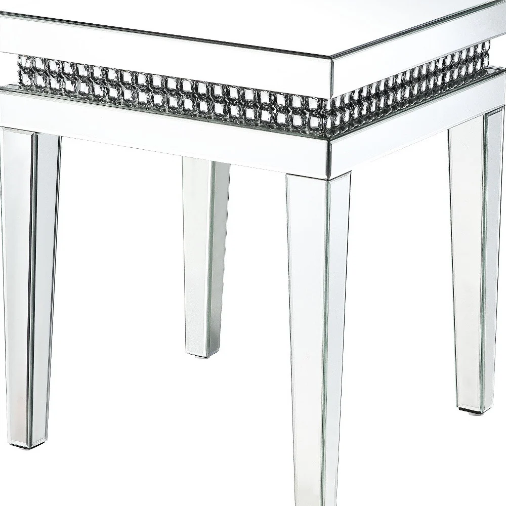 24" Silver Mirrored Square End Table By Homeroots - Image 6