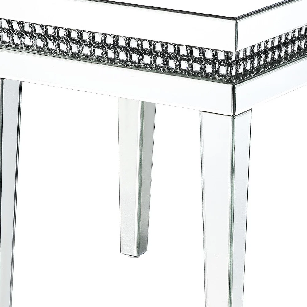 24" Silver Mirrored Square End Table By Homeroots - Image 7