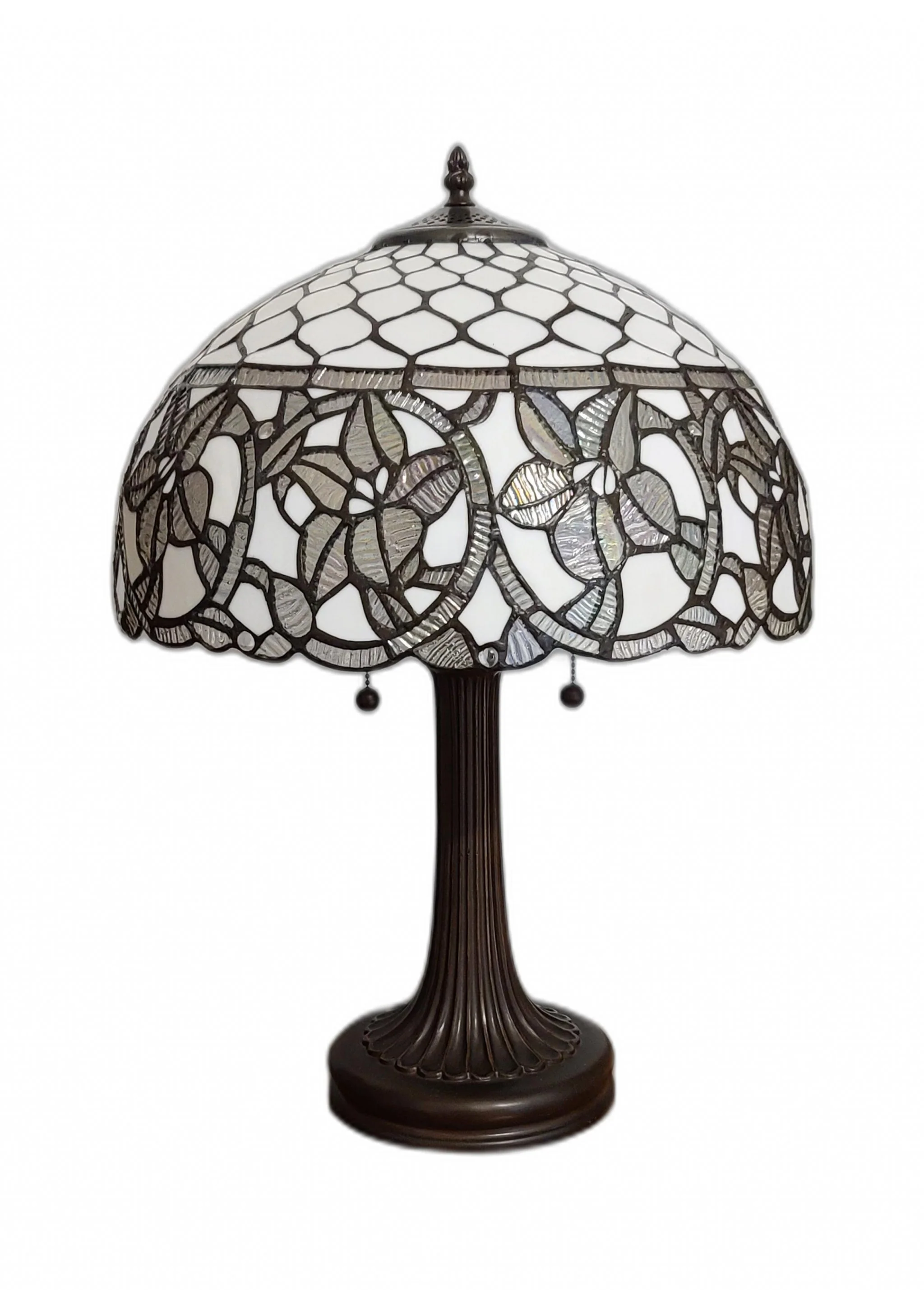 24" Stained Glass Two Light Flowery Accent Table Lamp By Homeroots - Image 7