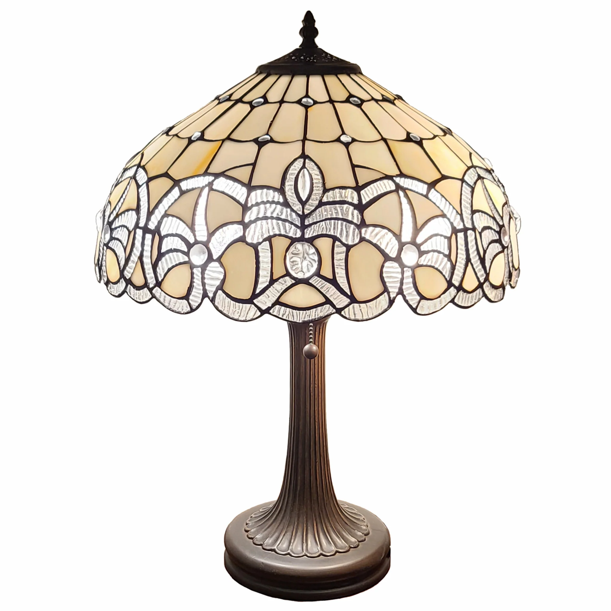 24" Stained Glass Two Light Stained Glass Two Light Accent Table Lamp By Homeroots - Image 2