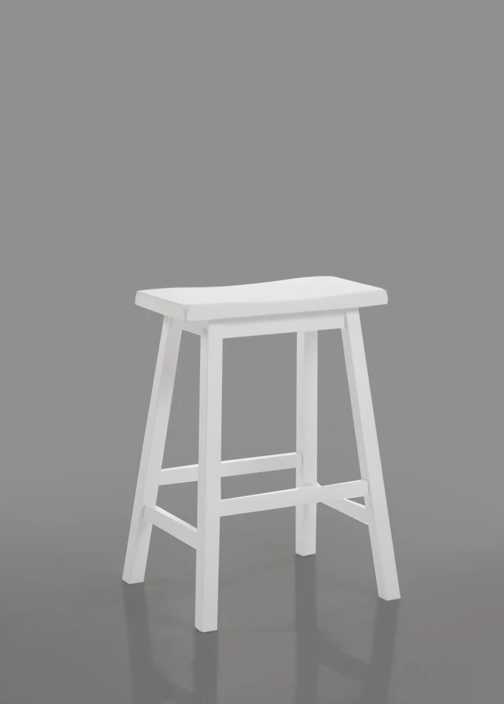 24' White Counter Height Stool (Set Of 2) By Homeroots - Image 2