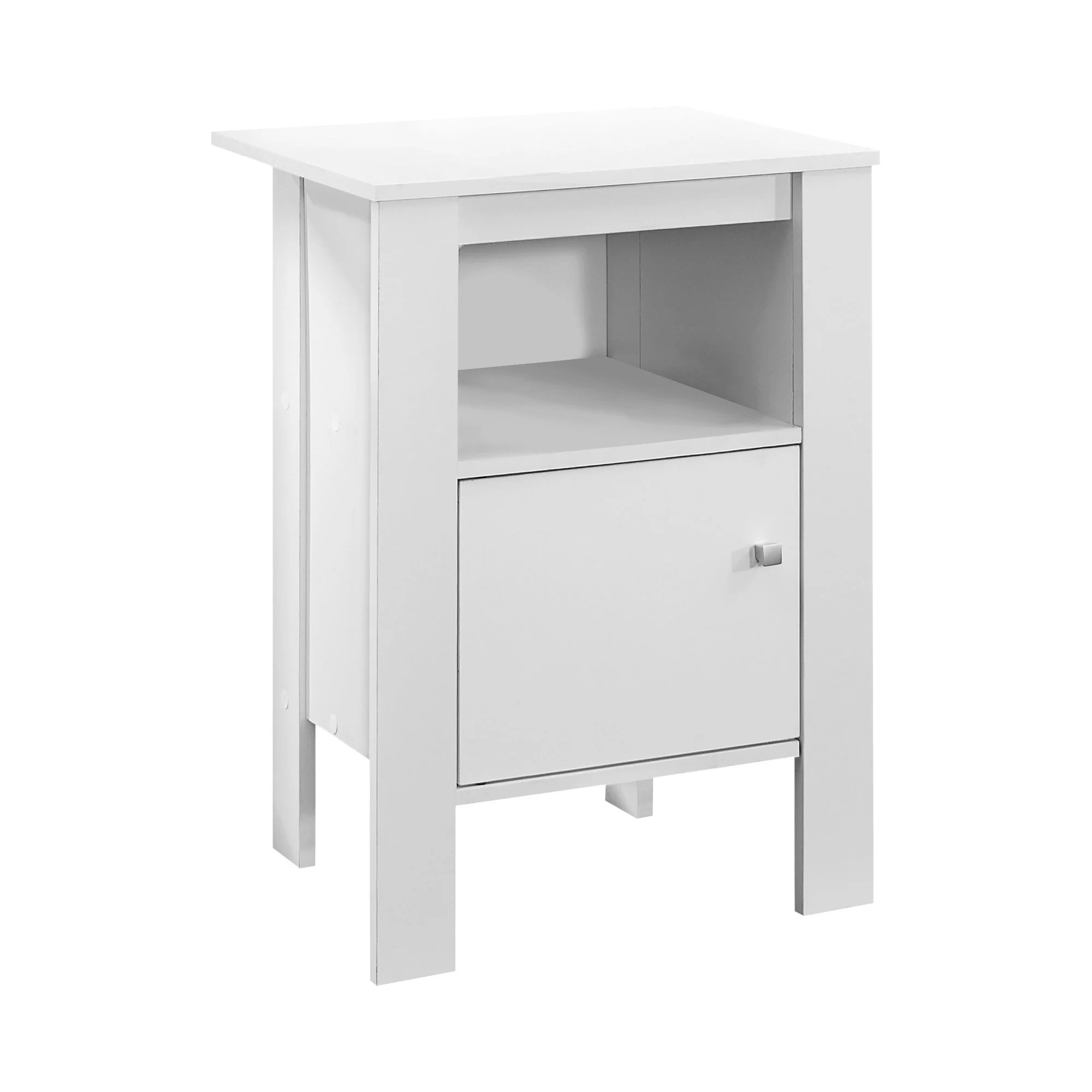 24" White End Table With Shelf By Homeroots - Image 2