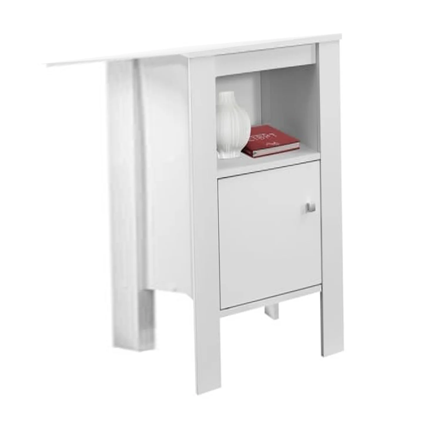 24" White End Table With Shelf By Homeroots - Image 5