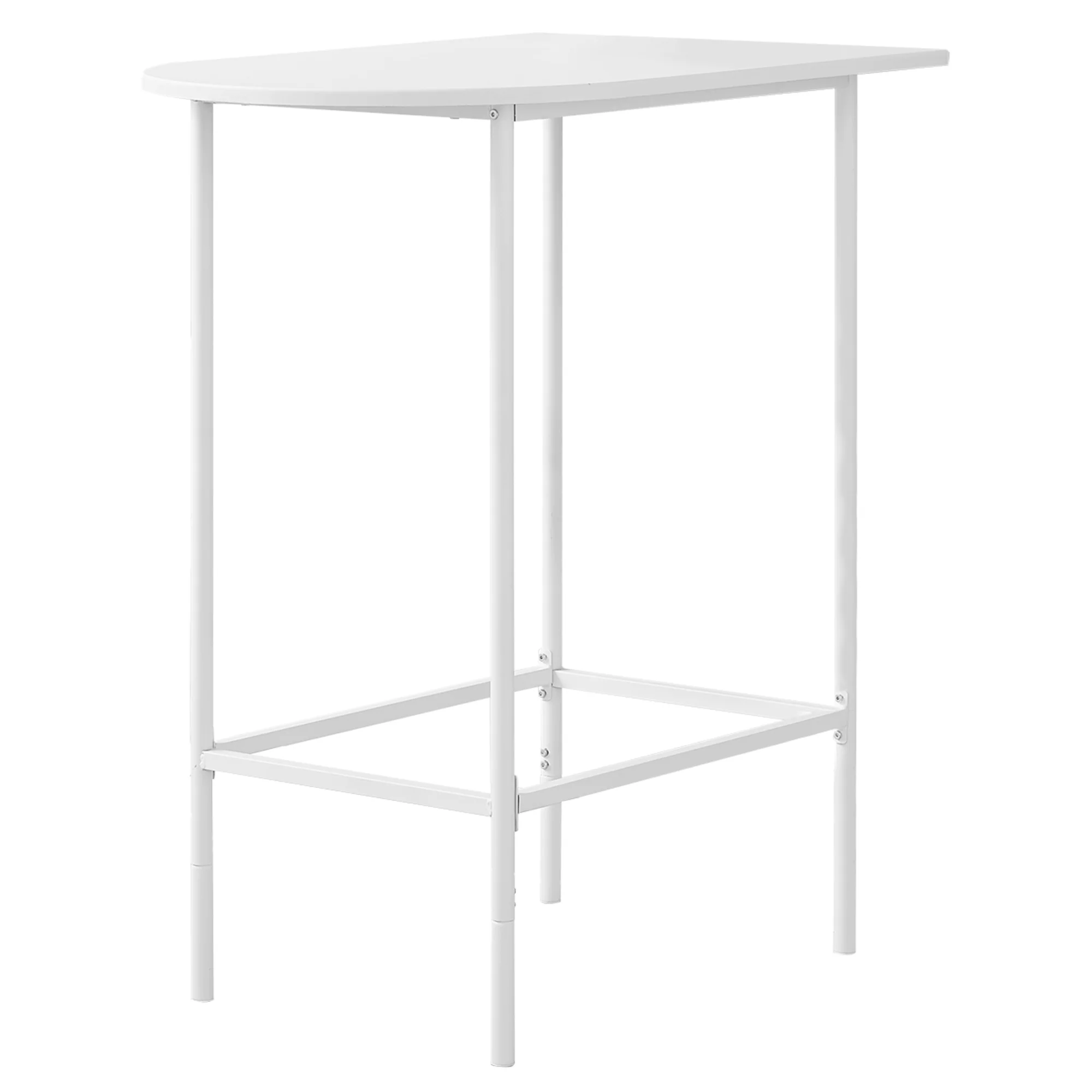 24" White Free Form Manufactured Wood Bar Table By Homeroots - Image 2