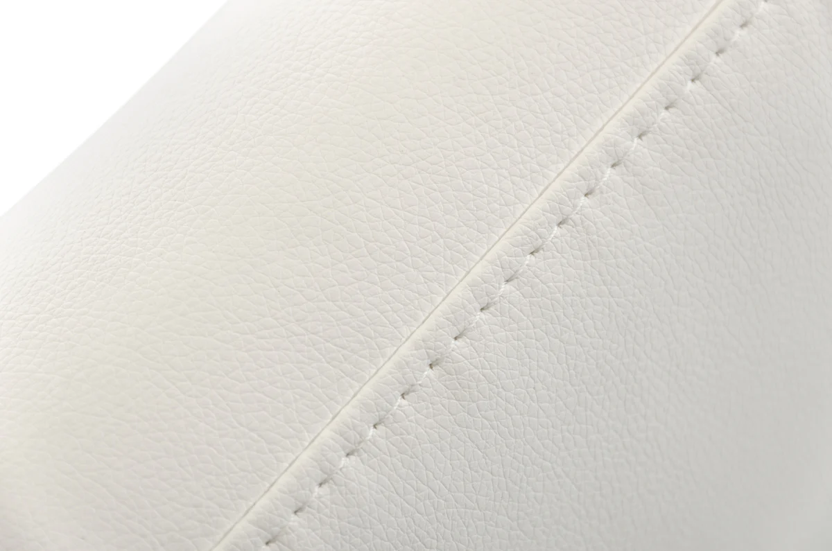 24' White Leatherette And Stainless Steel Dining Chair By Homeroots - Image 5