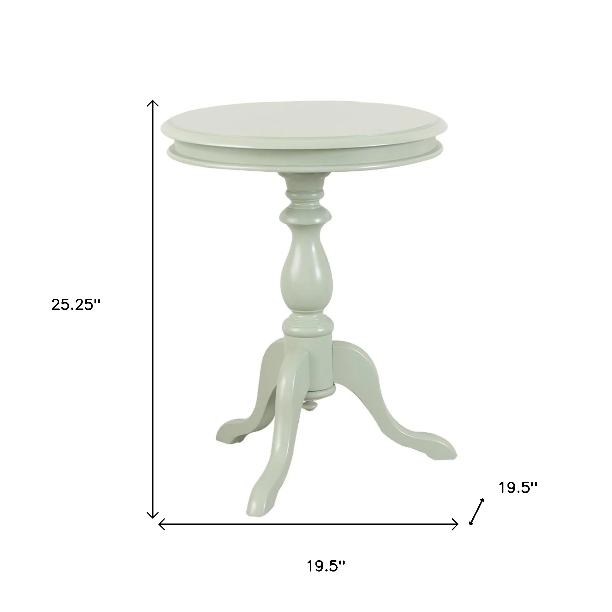 25" Antique Ivory Manufactured Wood Round End Table By Homeroots - Image 5