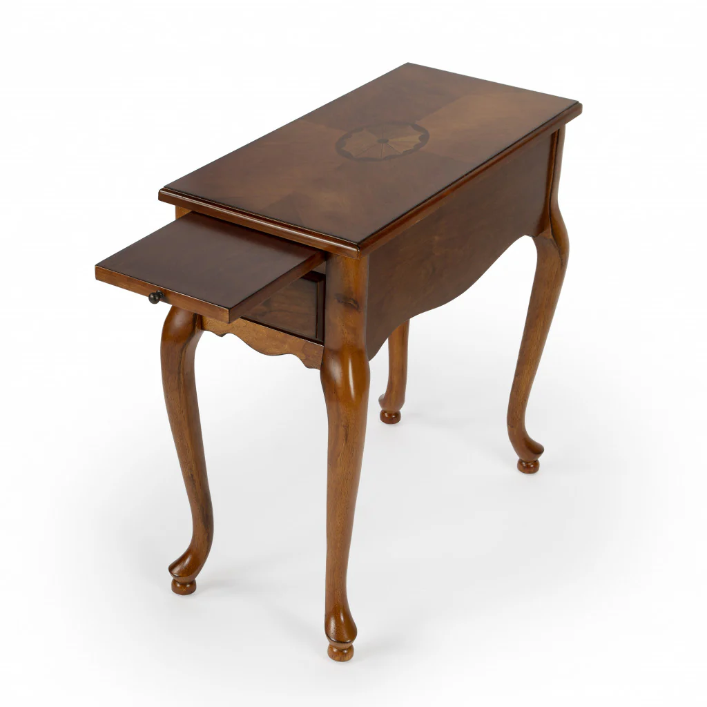 25" Brown Solid And Manufactured Wood Rectangular End Table With Drawer By Homeroots - Image 3