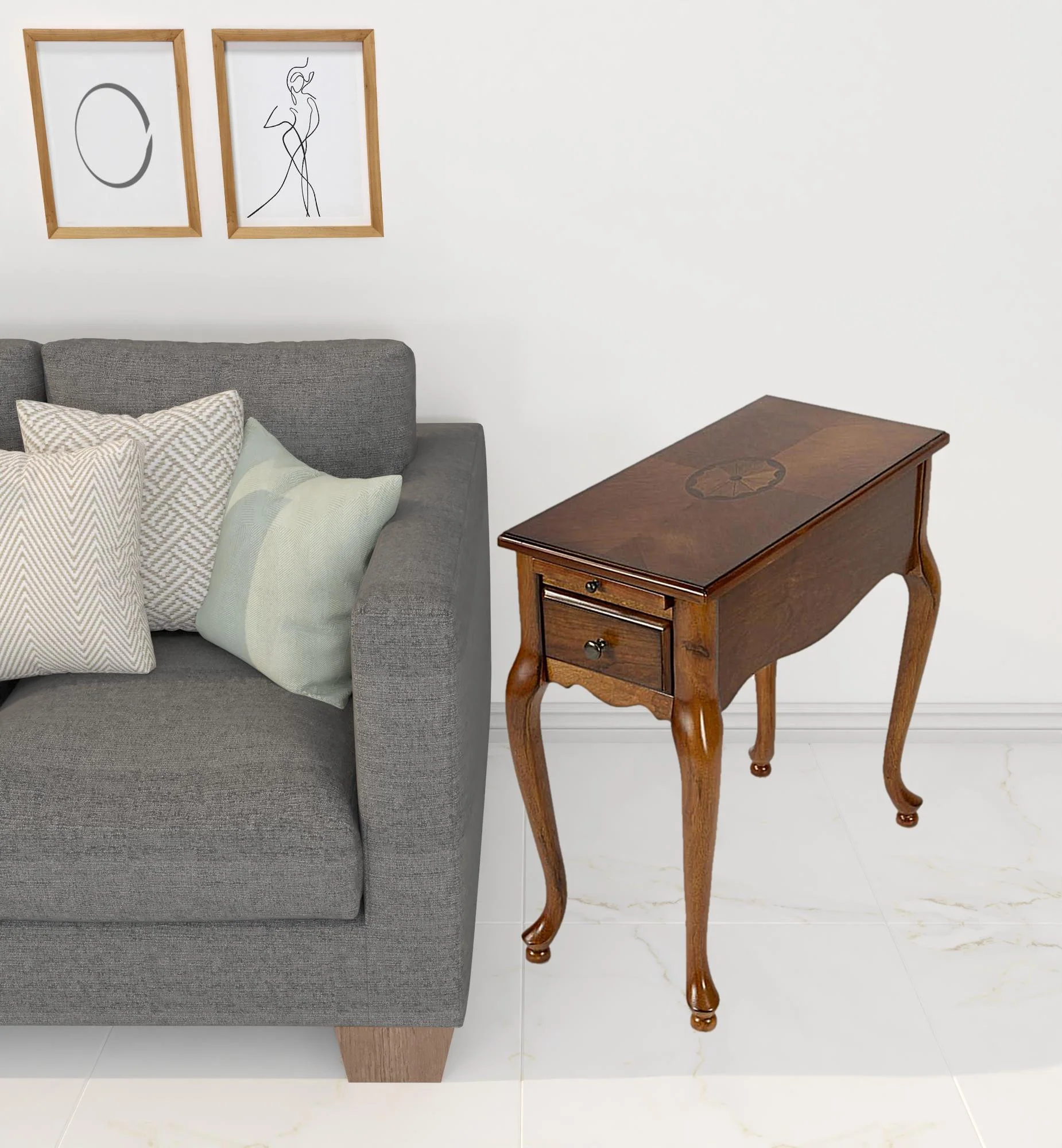 25" Brown Solid And Manufactured Wood Rectangular End Table With Drawer By Homeroots - Image 7