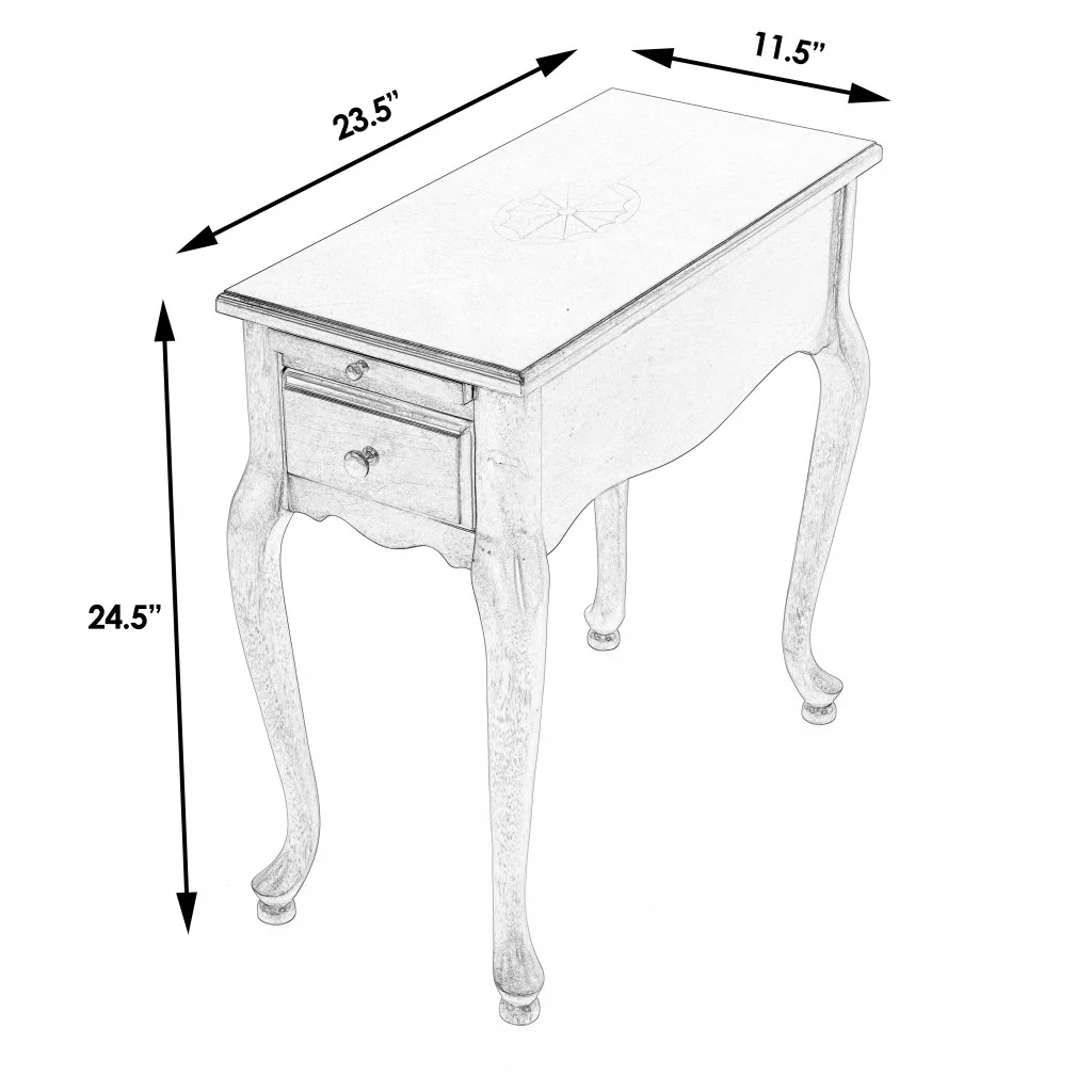 25" Brown Solid And Manufactured Wood Rectangular End Table With Drawer By Homeroots - Image 9