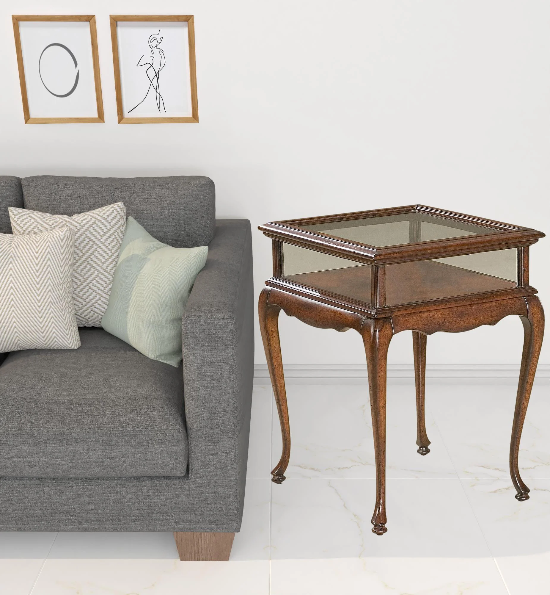 25" Dark Brown Glass Rectangular End Table By Homeroots - Image 2