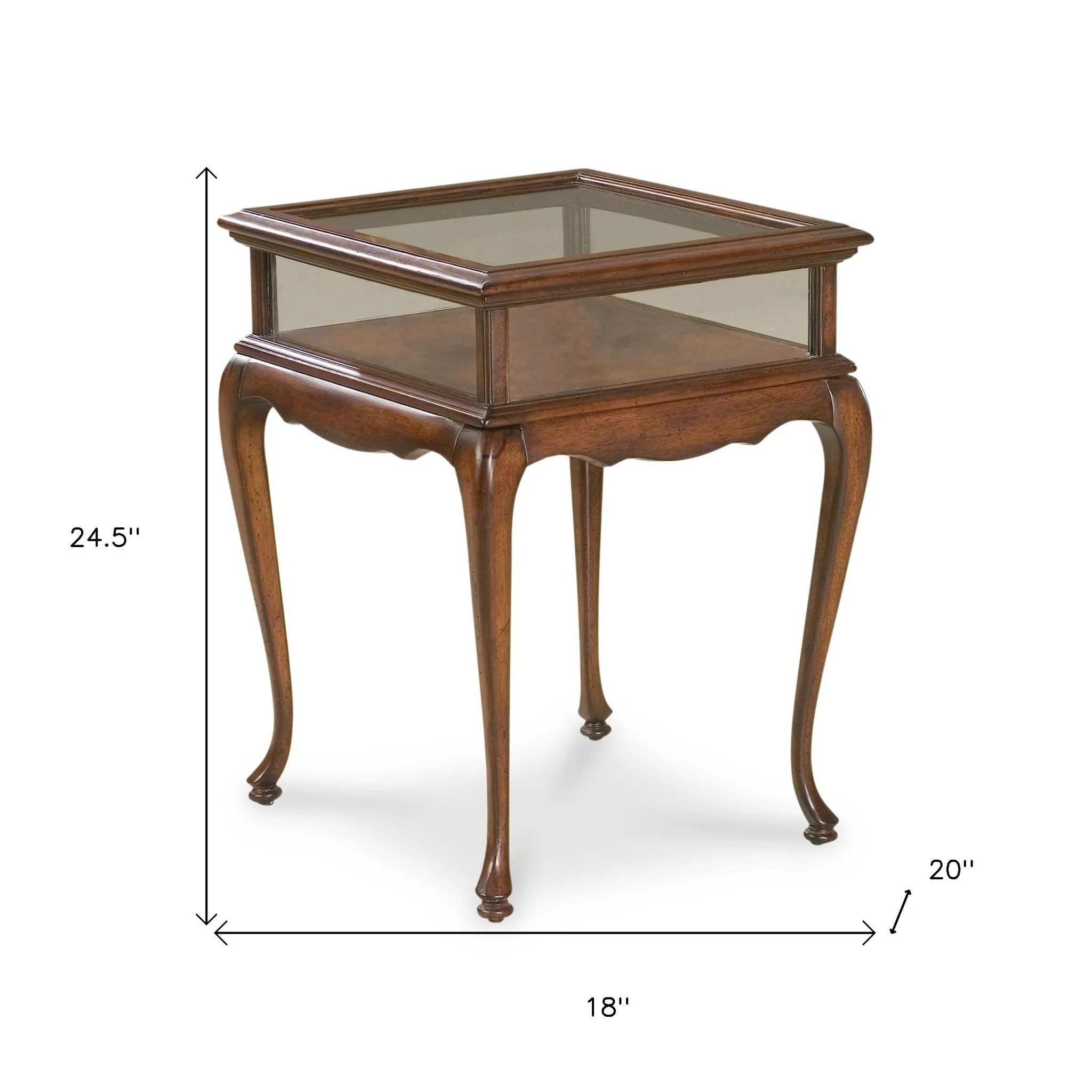 25" Dark Brown Glass Rectangular End Table By Homeroots - Image 5