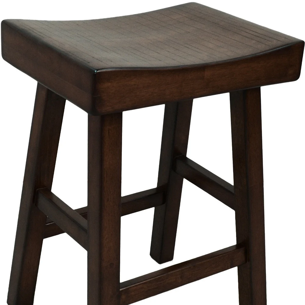 25" Espresso Backless Counter Height Bar Chair With Footrest By Homeroots - Image 4