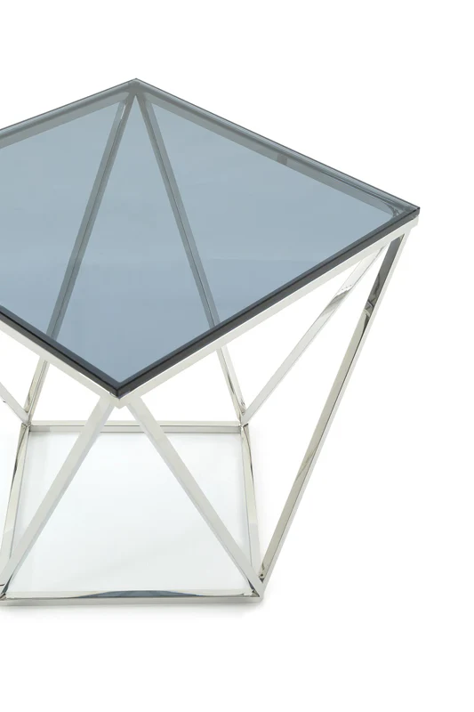 25' Glass and Stainless Steel End Table By Homeroots - Image 5