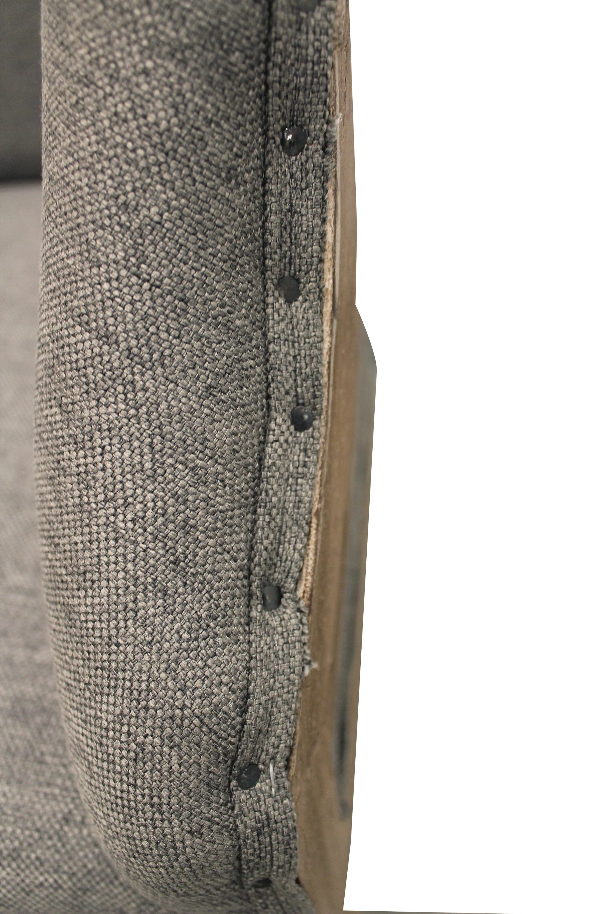 25" Gray Linen And Natural Solid Color Arm Chair By Homeroots - Image 7