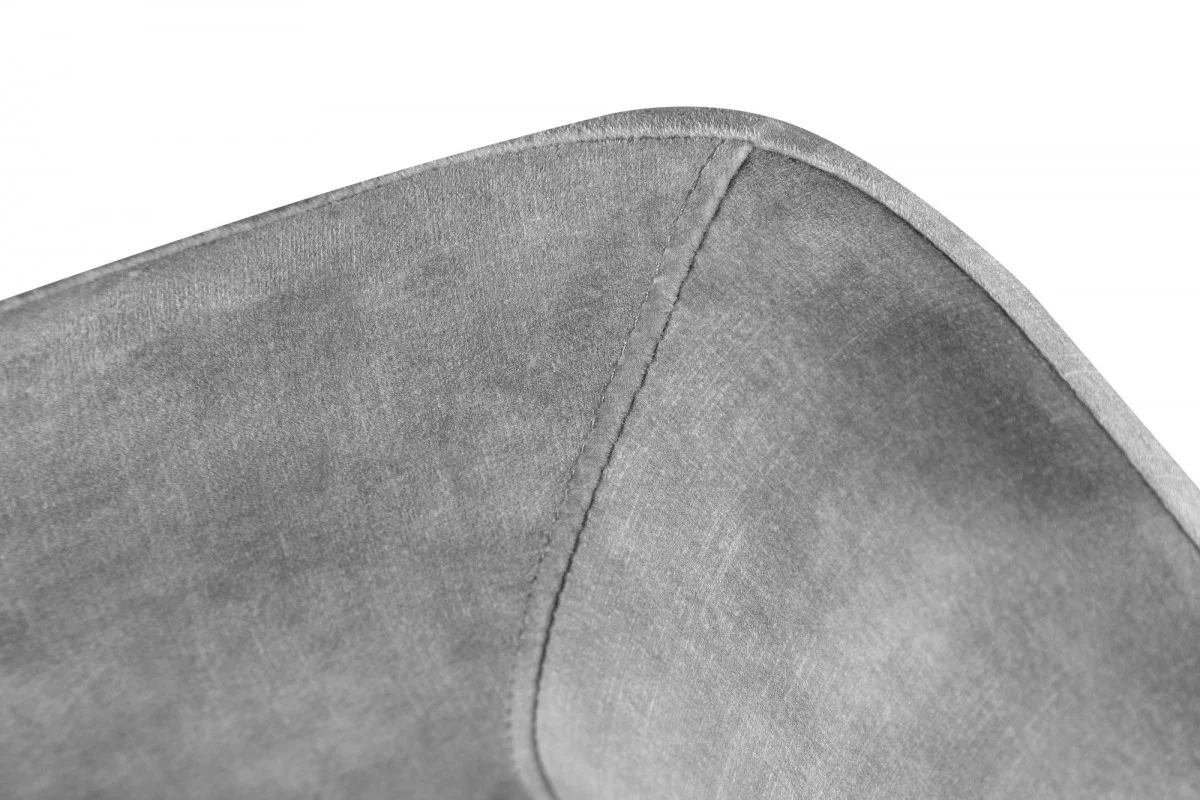 25" Light Grey Velvet Solid Color Side Chair By Homeroots - Image 4
