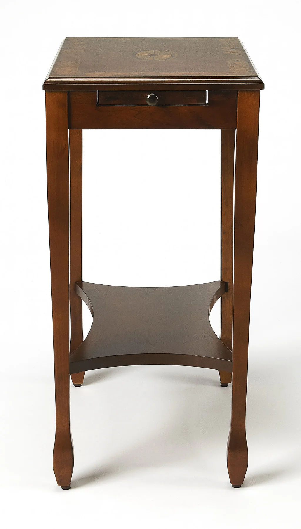 25" Medium Brown Manufactured Wood Rectangular End Table With Shelf By Homeroots - Image 2