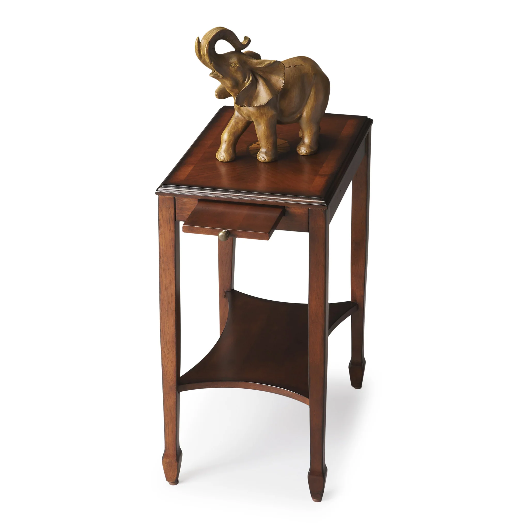 25" Medium Brown Manufactured Wood Rectangular End Table With Shelf By Homeroots - Image 4