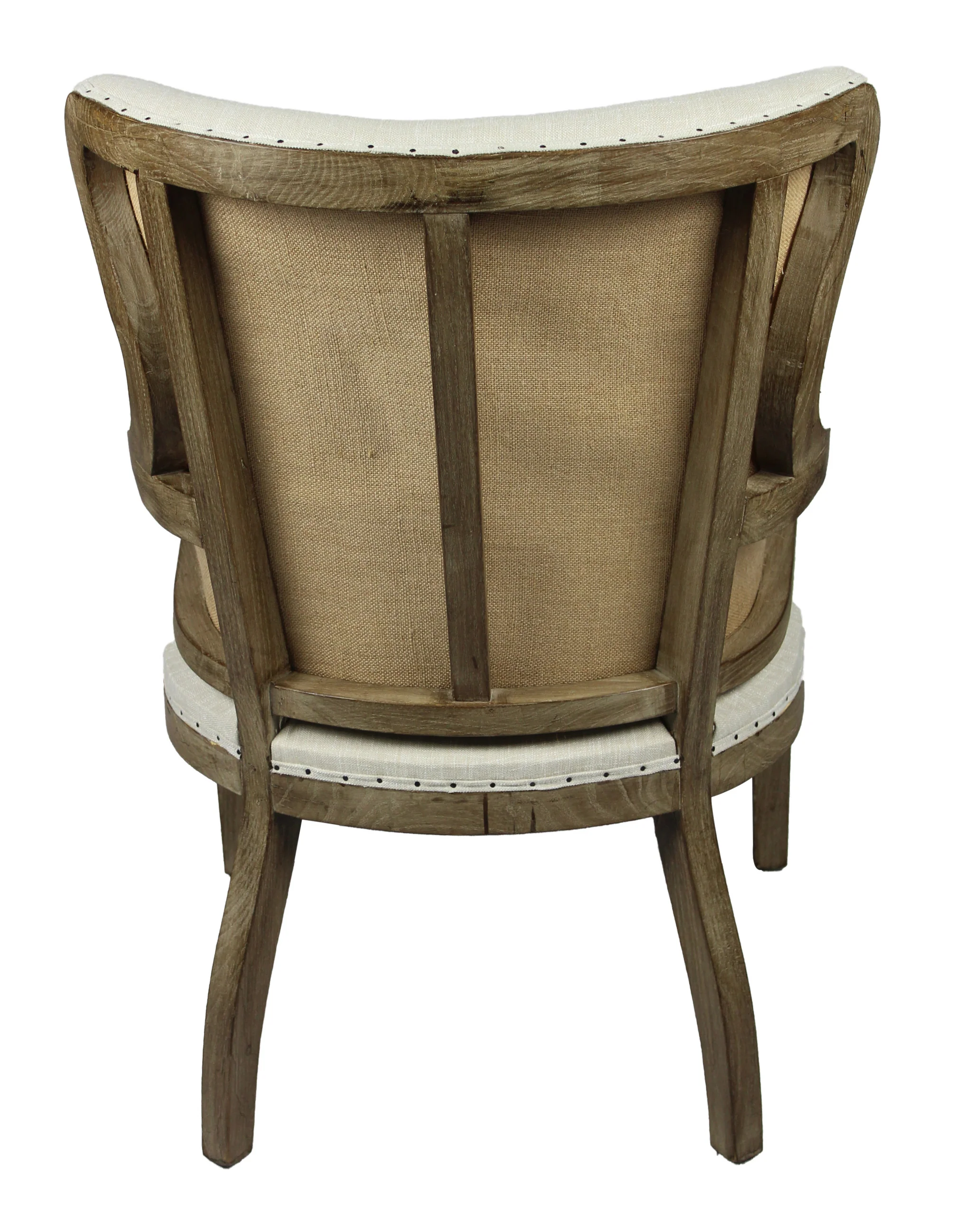 25" Natural Polyester Blend Solid Color Arm Chair By Homeroots - Image 2