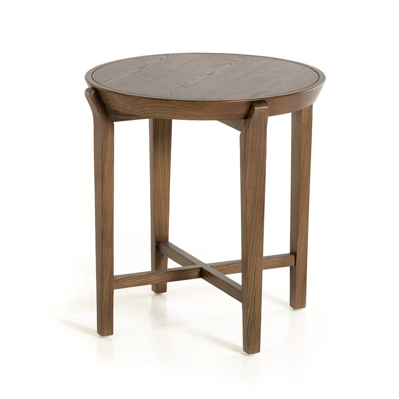 25' Walnut Wood and Veneer Side Table By Homeroots - Image 2