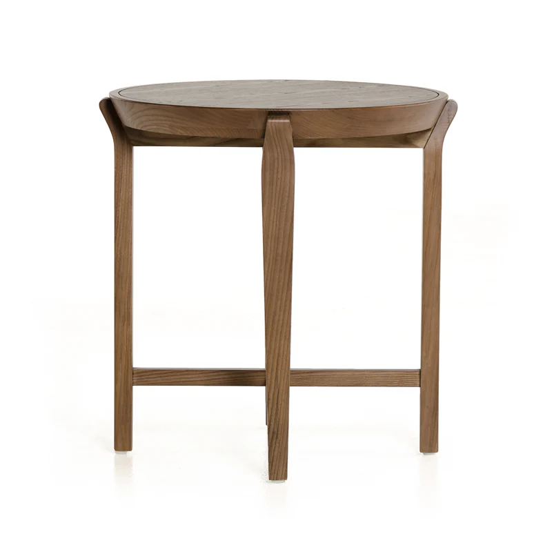 25' Walnut Wood and Veneer Side Table By Homeroots - Image 3