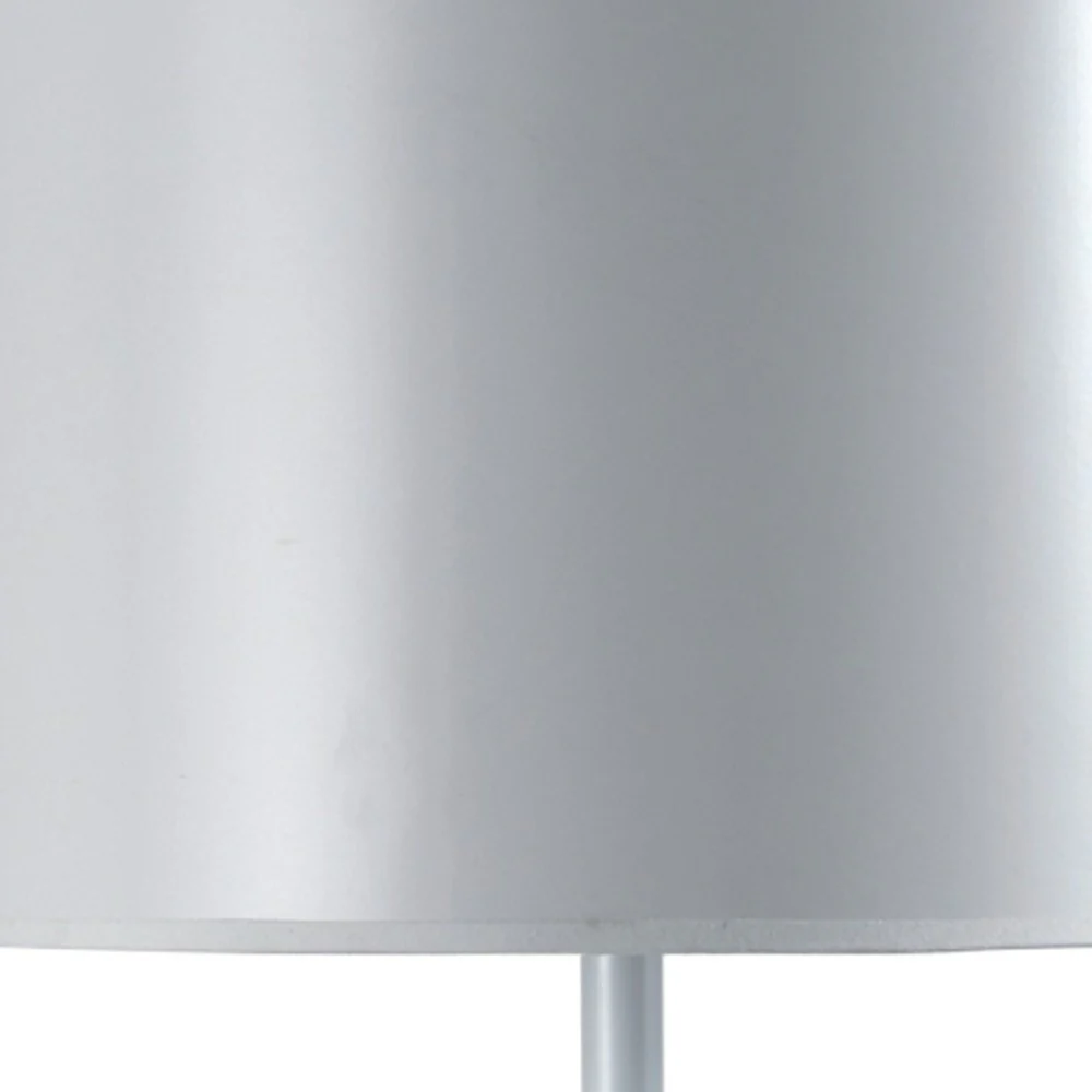 25" White Metal Table Lamp With White Classic Drum Shade By Homeroots - Image 5