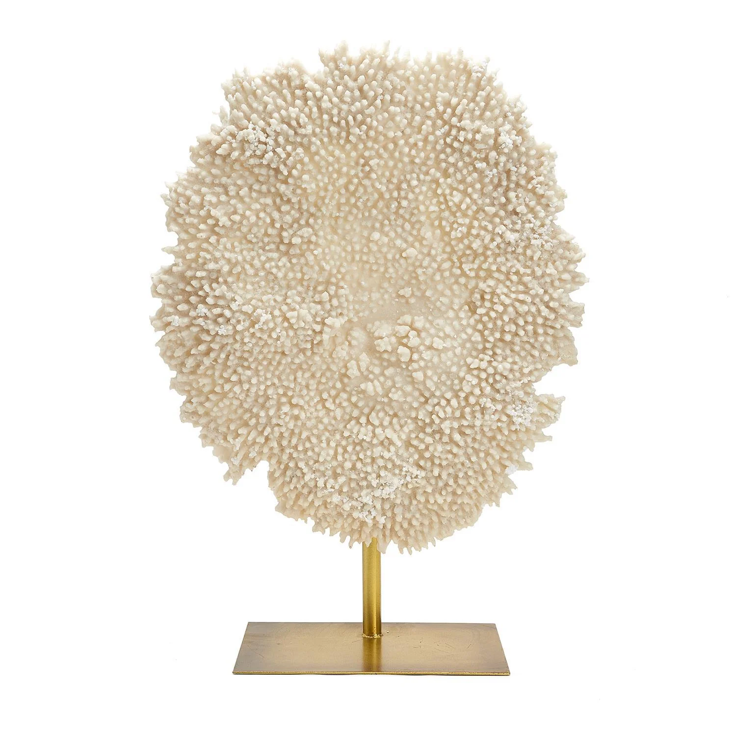26 1/2" Whte Poly Coral Sculp. Resin/Iron By Tozai Home - Image 2