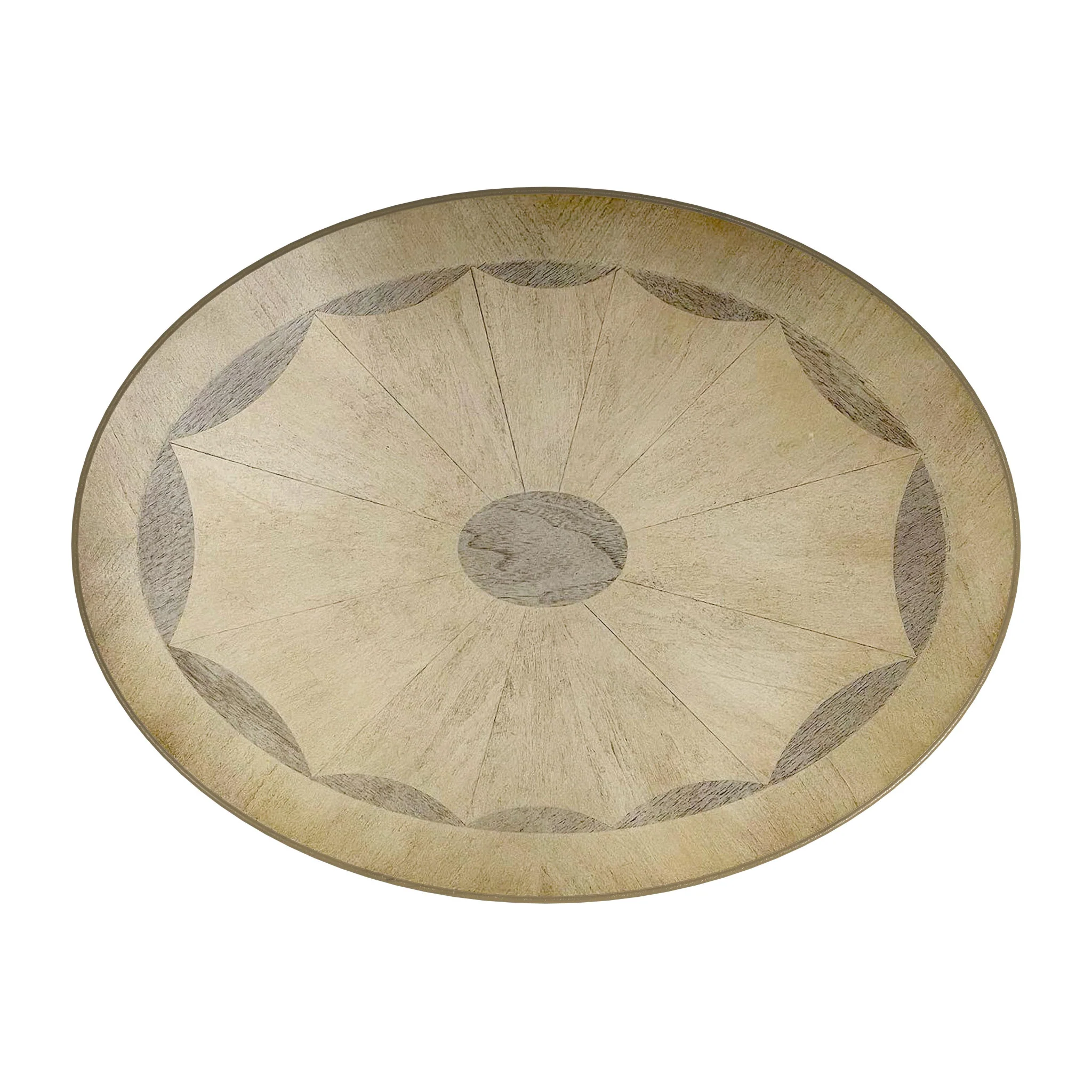 26" Beige Manufactured Wood Oval End Table With Drawer And Shelf By Homeroots - Image 5