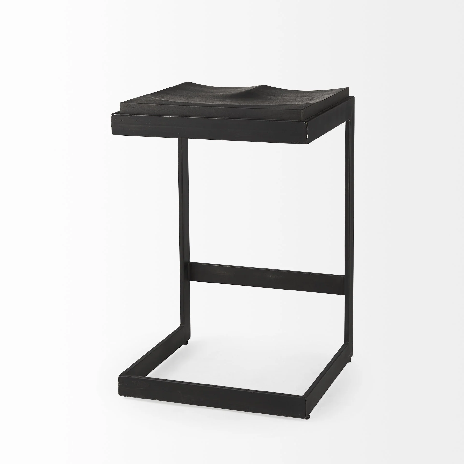 26' Black Cheeky Wood And Metal Counter Stool By Homeroots - Image 5