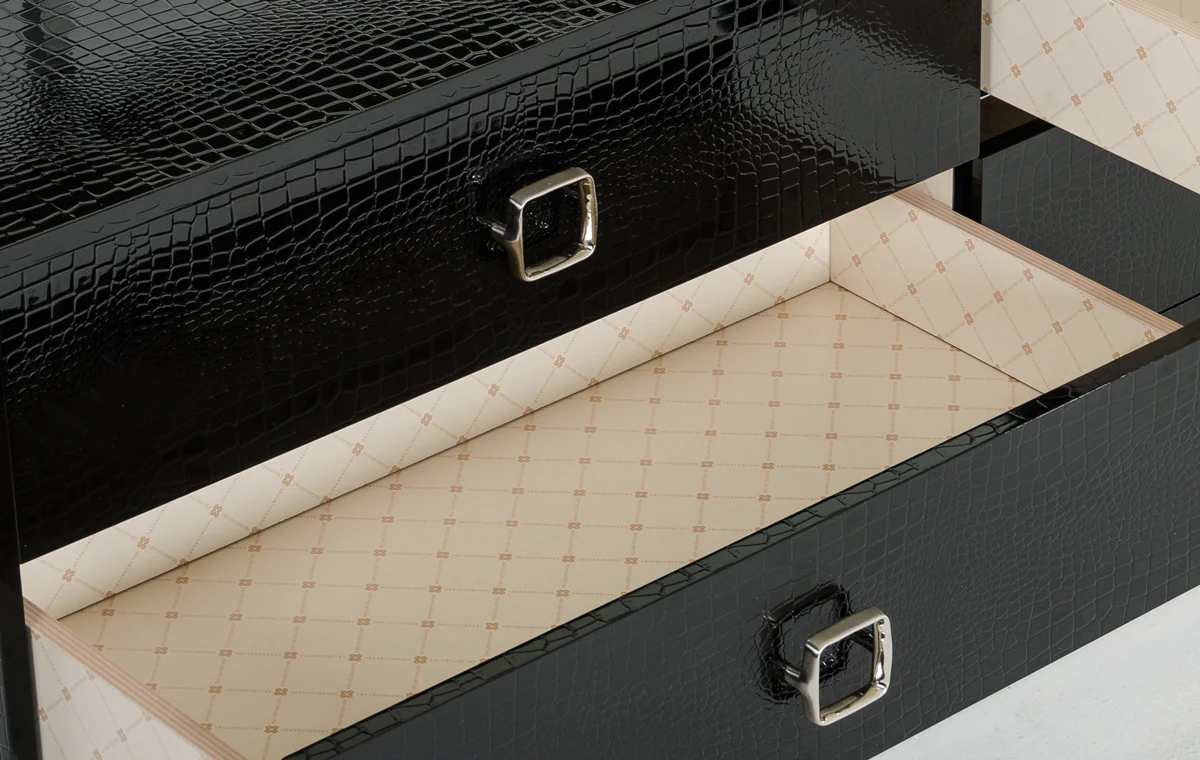 26' Black Crocodile Mdf Dresser By Homeroots - Image 2