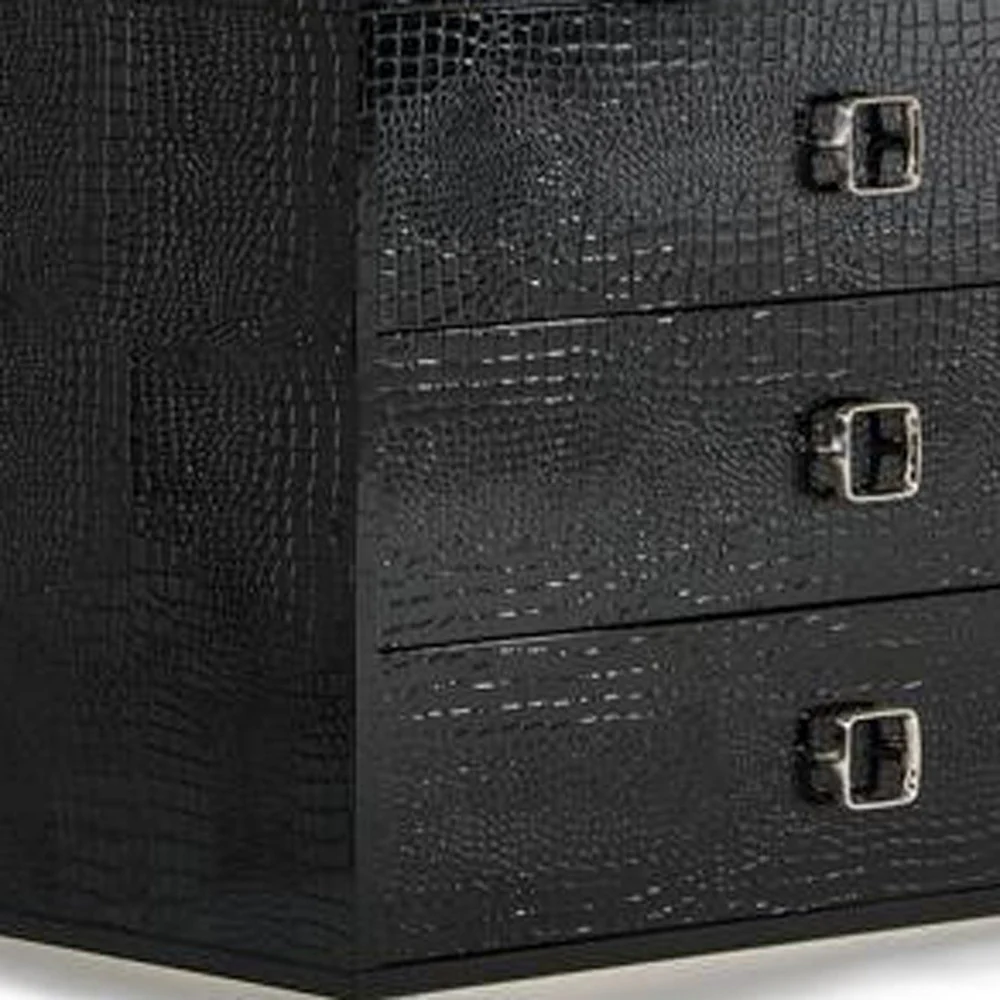 26' Black Crocodile Mdf Dresser By Homeroots - Image 6