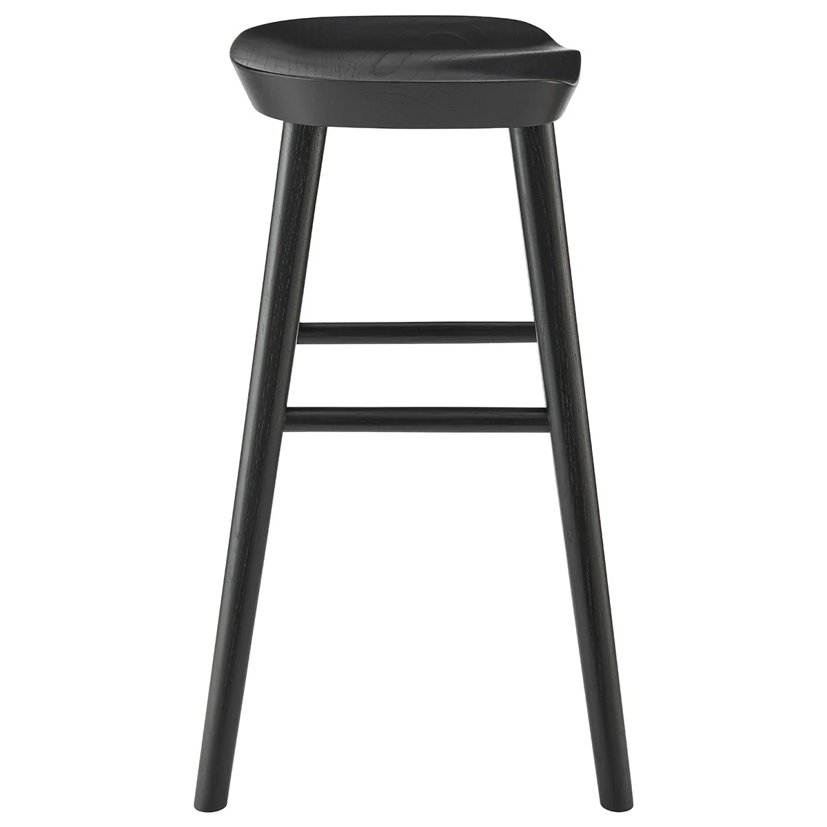 26" Black Solid Wood Counter Stool By Homeroots - Image 4