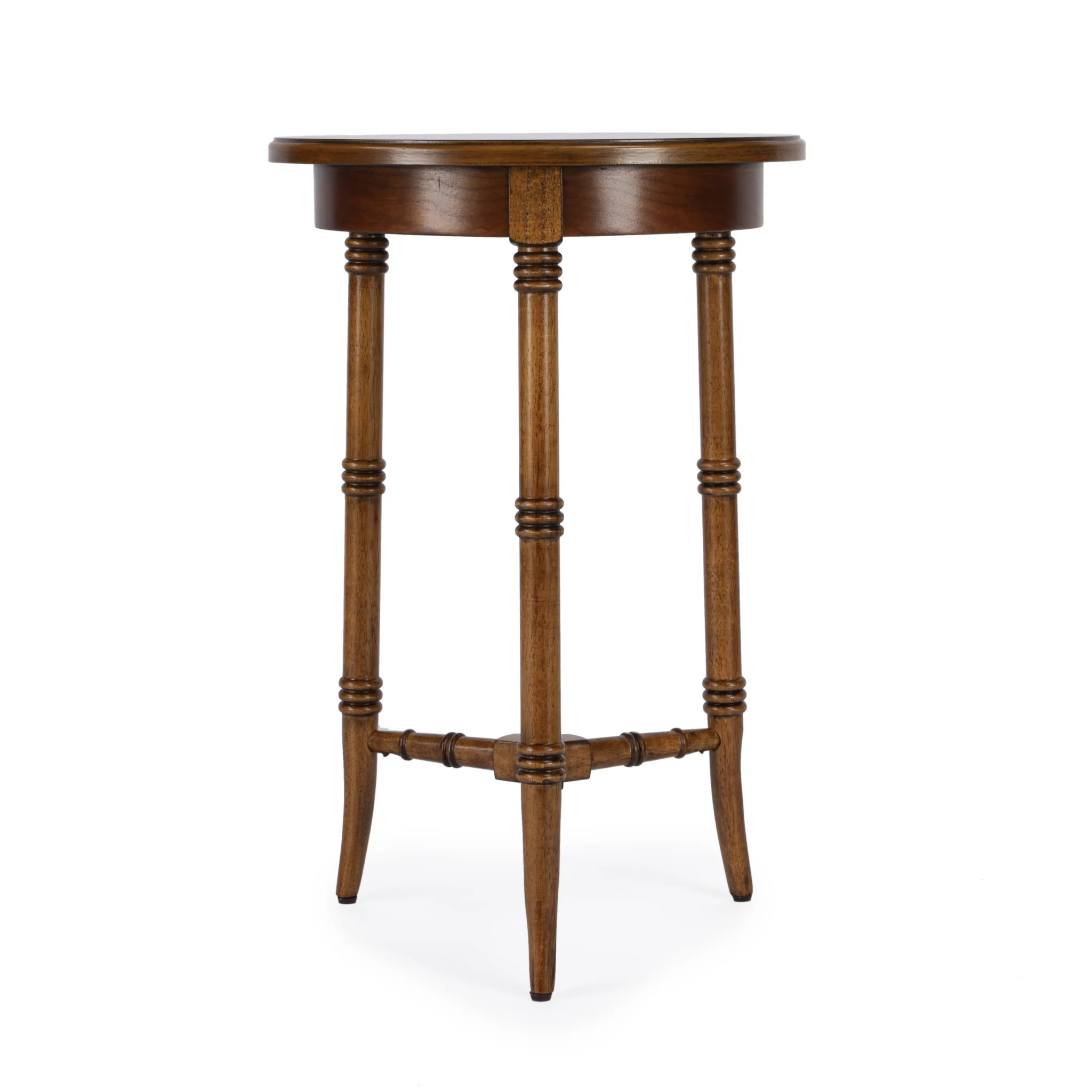 26" Brown Manufactured Wood Round End Table By Homeroots - Image 5