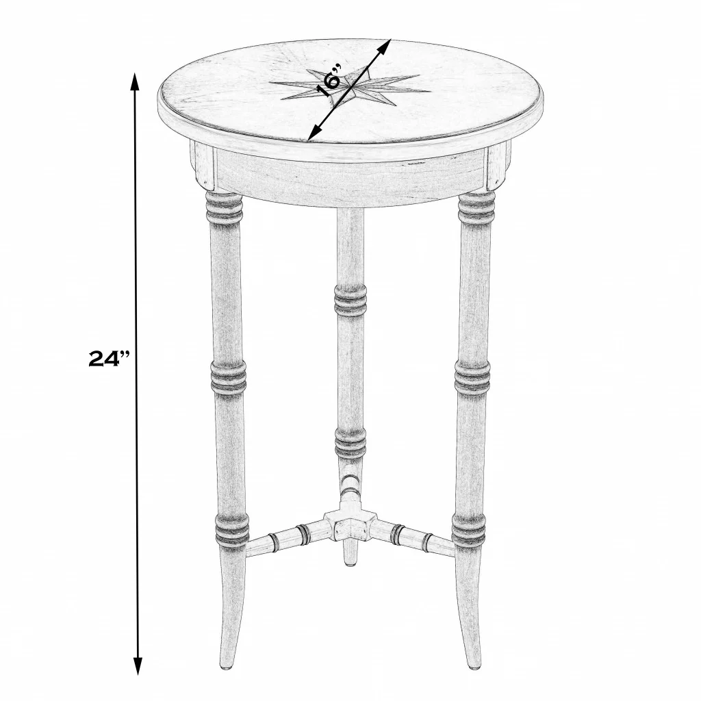 26" Brown Manufactured Wood Round End Table By Homeroots - Image 7